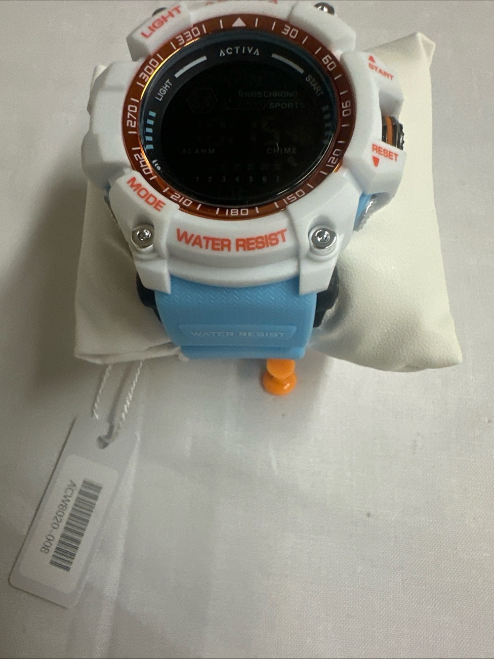 ACTIVA White & Light Blue Sport Watch - Water Resist